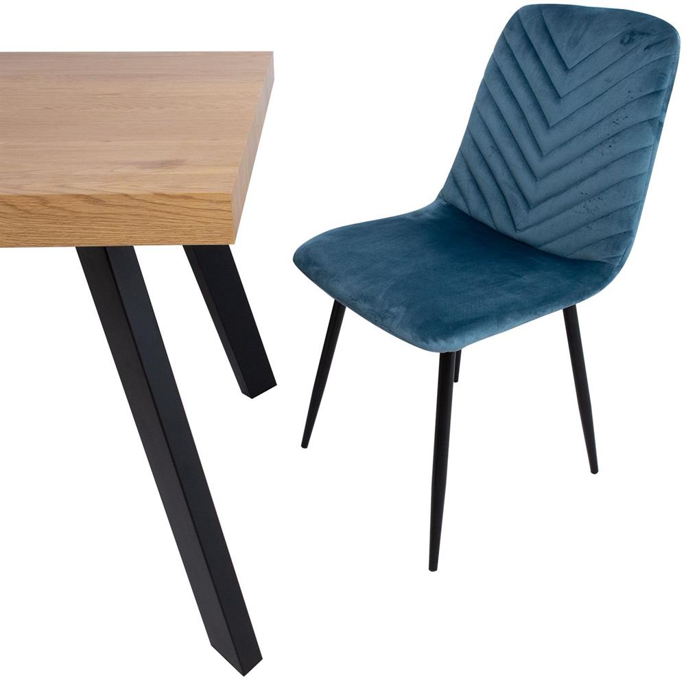 Kitchen Table Geneva | size: Length: 84.5cm, Width: 198cm, Height: 77cm | color: Oak | image: 5 | variant: 1001573