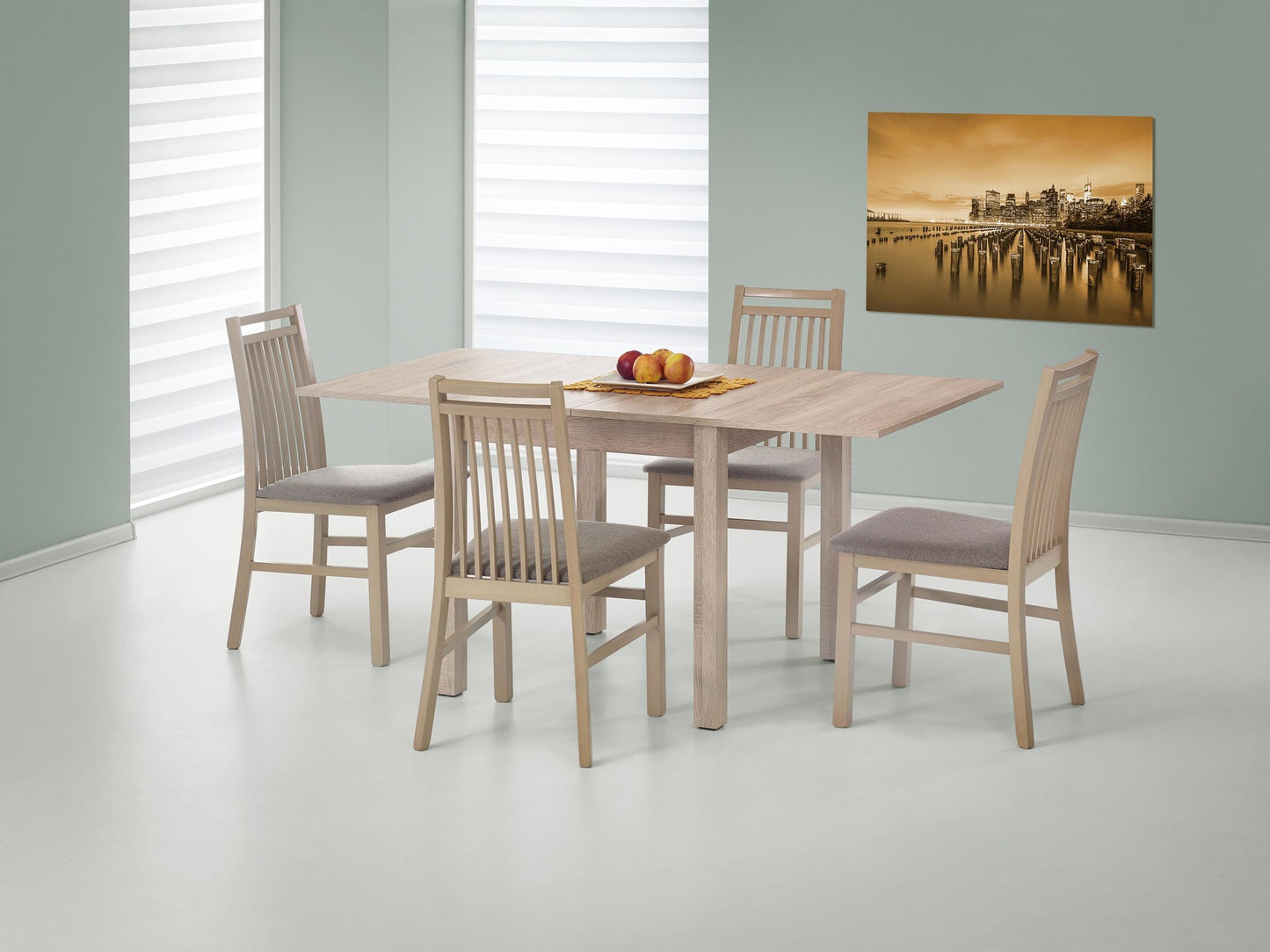 Kitchen Table Gracjan | size: Length: 80cm, Width: 160cm, Height: 76cm | color: Oak | image: 2 | variant: 1006371
