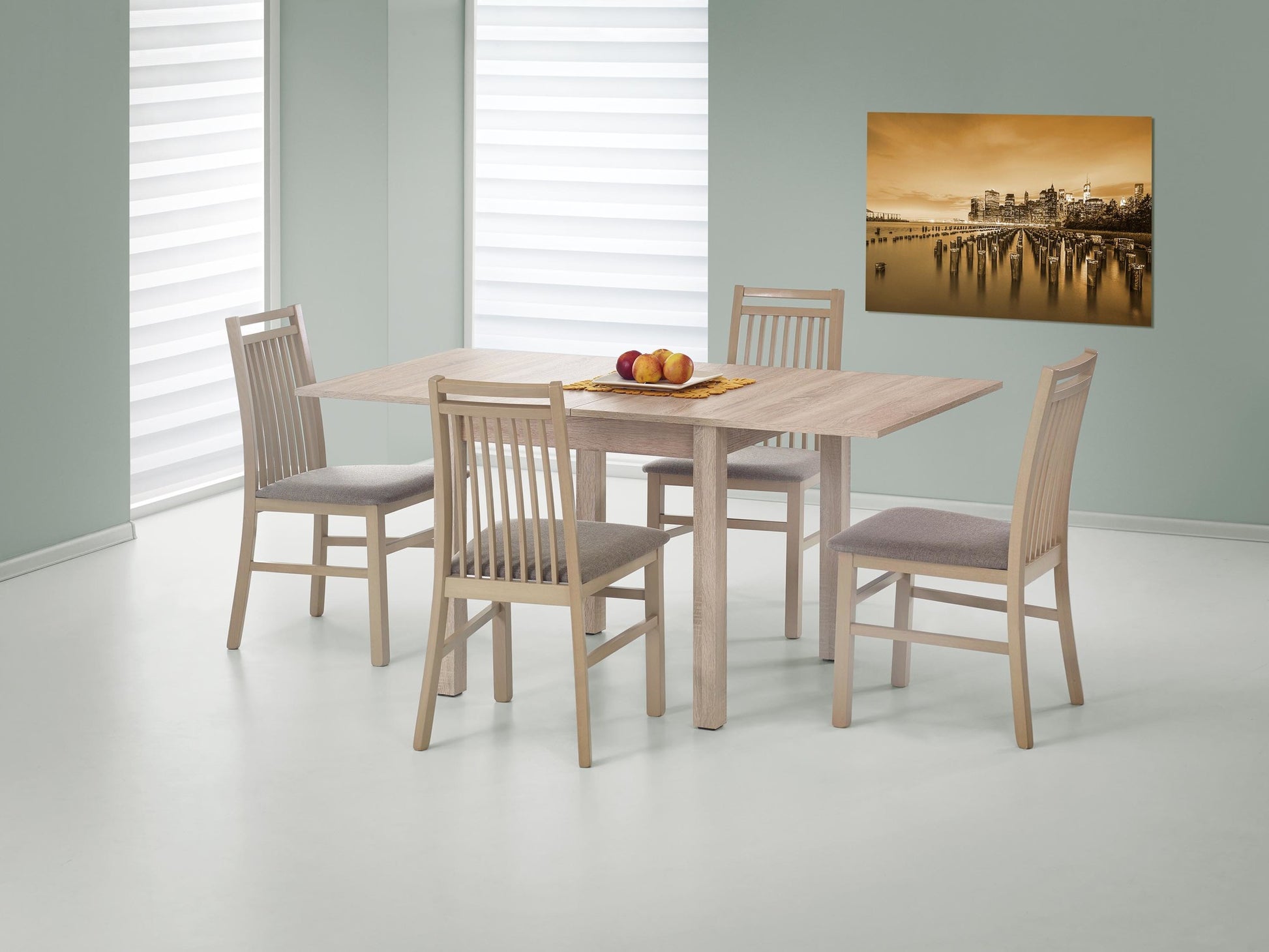 Kitchen Table Gracjan | size: Length: 80cm, Width: 160cm, Height: 76cm | color: Oak | image: 2 | variant: 1006371