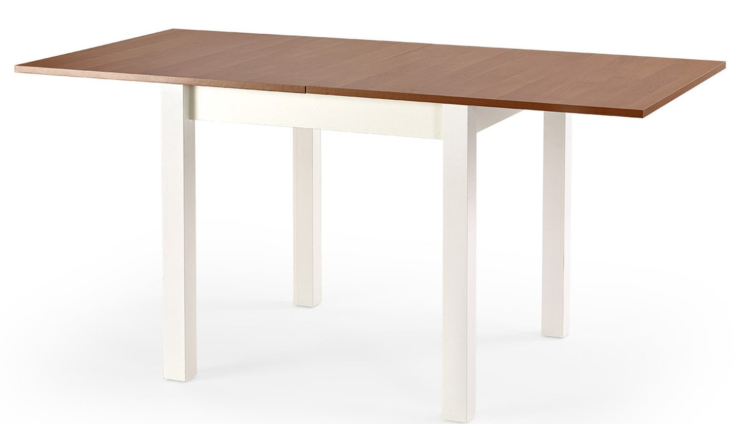 Kitchen Table Gracjan | size: Length: 80cm, Width: 160cm, Height: 76cm | color: White/Brown | image: 5 | variant: 1006373