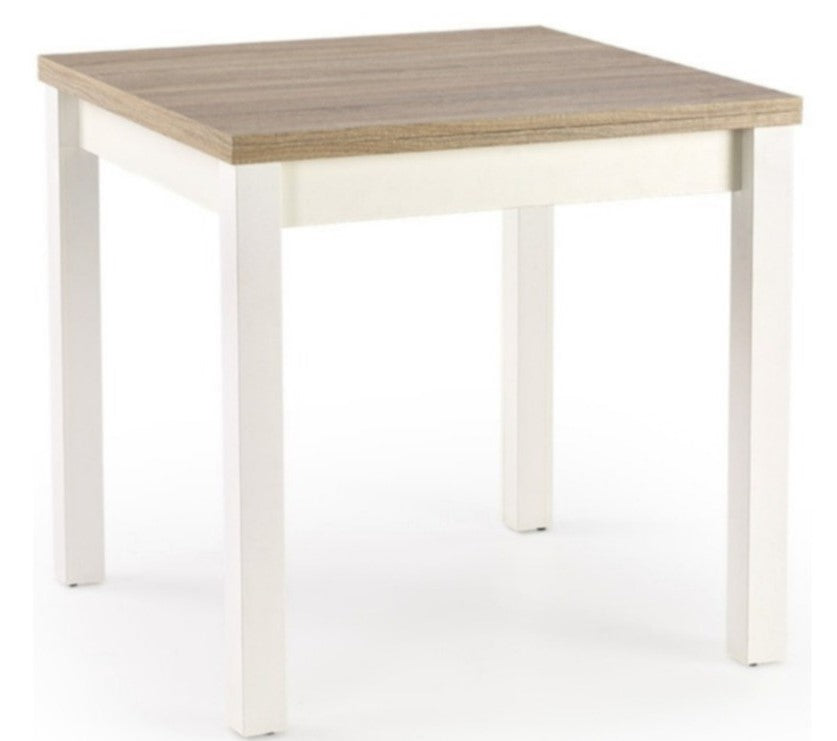 Kitchen Table Gracjan | size: Length: 80cm, Width: 160cm, Height: 76cm | color: White/Oak | image: 1 | variant: 1006374
