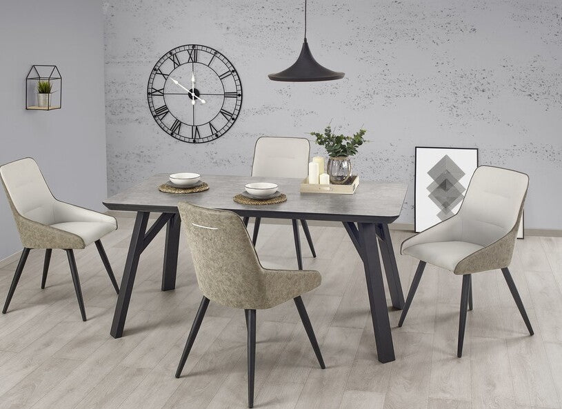 Kitchen Table Halifax | size: Length: 90cm, Width: 160cm, Height: 76cm | color: Gray | image: 4 | variant: 1011238
