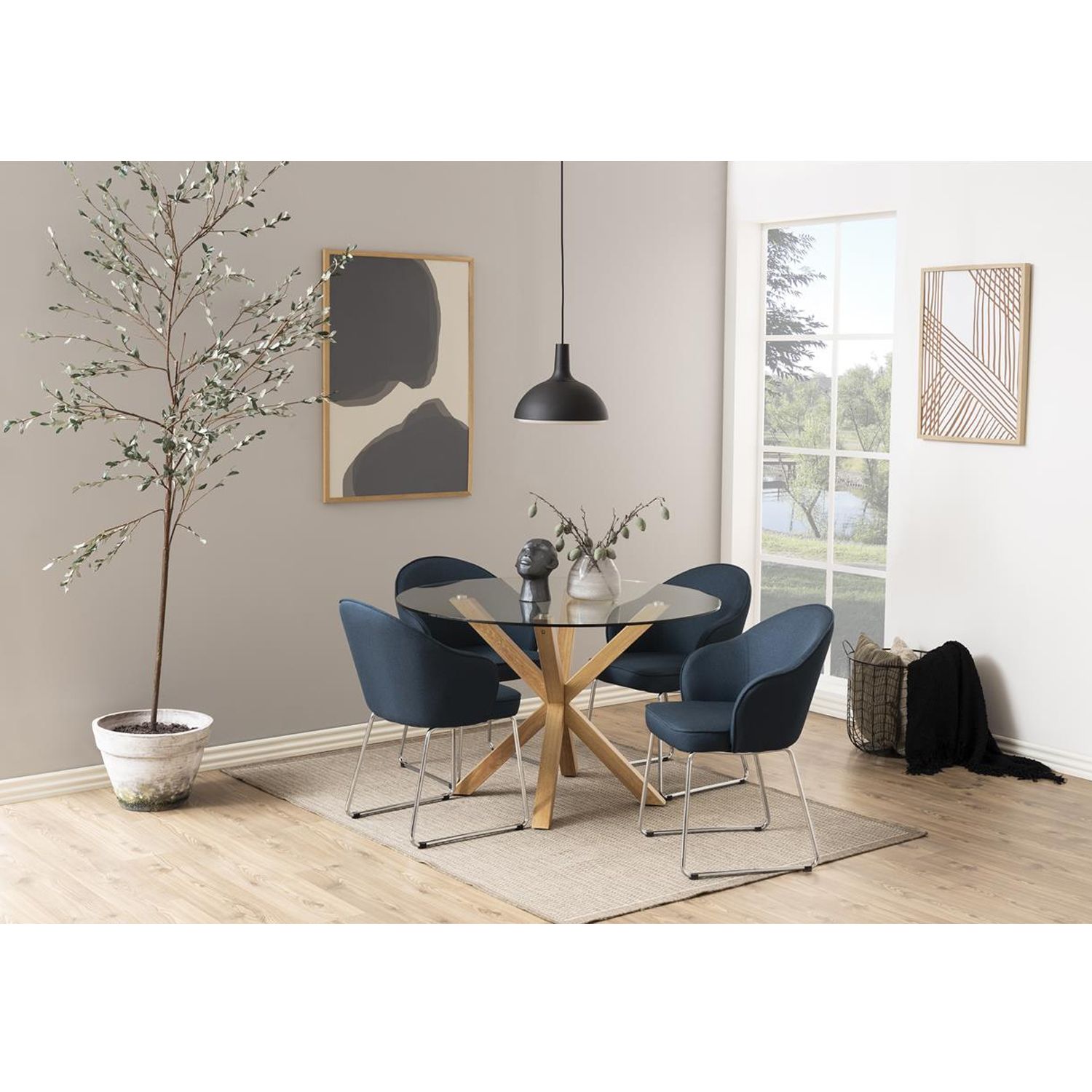 Kitchen Table Heaven 3 | size: Length: 120cm, Width: 120cm, Height: 76cm, Diameter: 120cm | color: Transparent | image: 1 | variant: 1017879