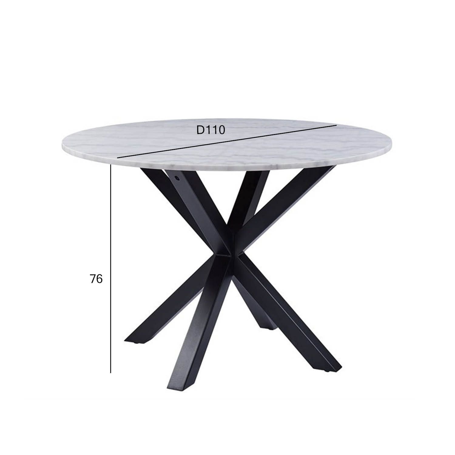 Kitchen Table Heaven 4 | size: Length: 110cm, Width: 110cm, Height: 76cm, Diameter: 110cm | color: White | image: 1 | variant: 1017880