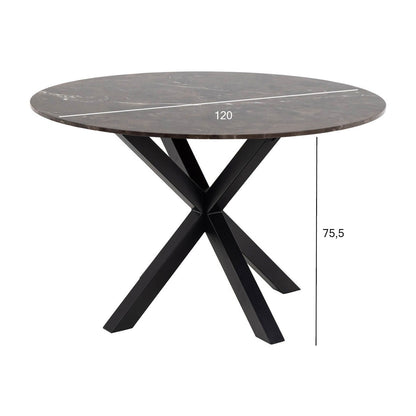 Kitchen Table Heaven 6 | size: Length: 120cm, Width: 120cm, Height: 75.5cm, Diameter: 120cm | color: Brown | image: 4 | variant: 1017887