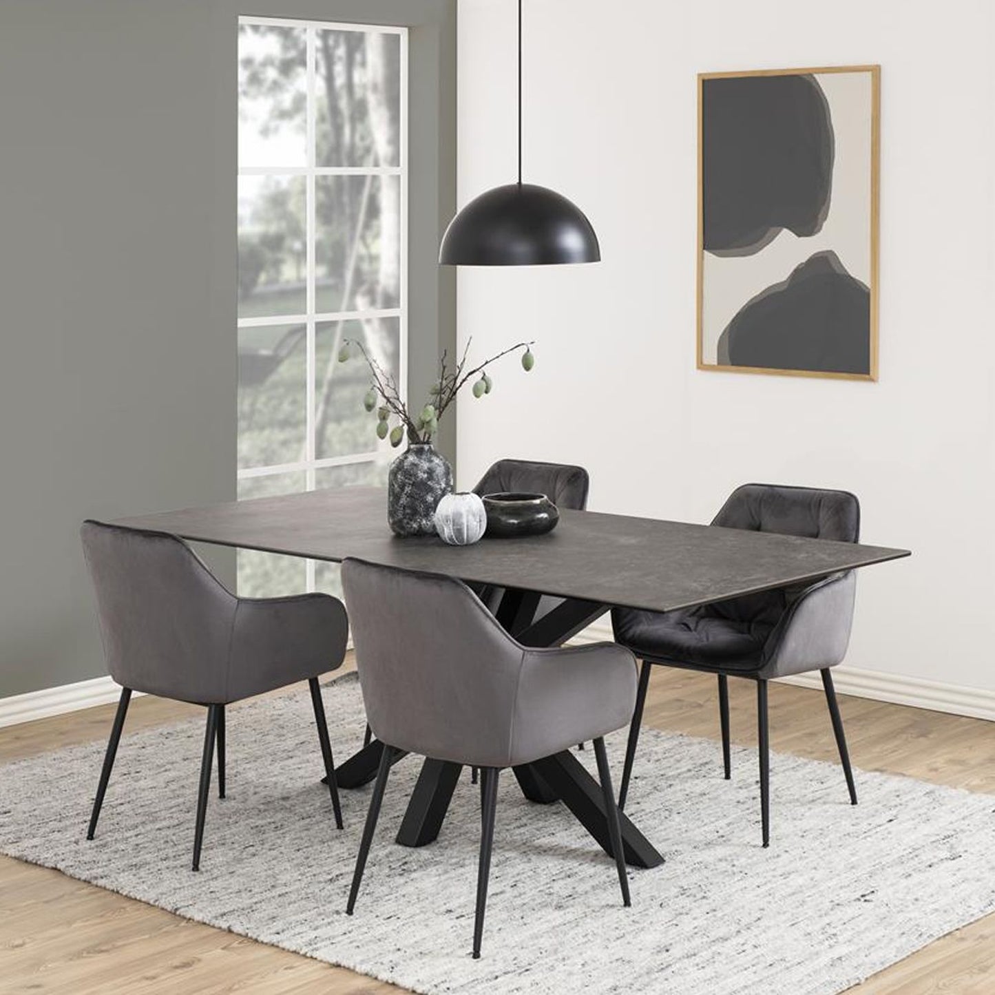 Kitchen Table Heaven | size: Length: 100cm, Width: 200cm, Height: 75.5cm | color: Black | image: 2 | variant: 1006511