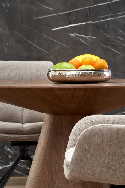 Kitchen Table Henderson | size: Length: 136cm, Width: 136cm, Height: 78cm, Diameter: 136cm | color: Walnut | image: 7 | variant: 1013018