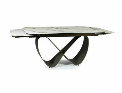 Kitchen Table Infinity | size: Length: 95cm, Width: 240cm, Height: 76cm | color: White | image: 1 | variant: 1006612