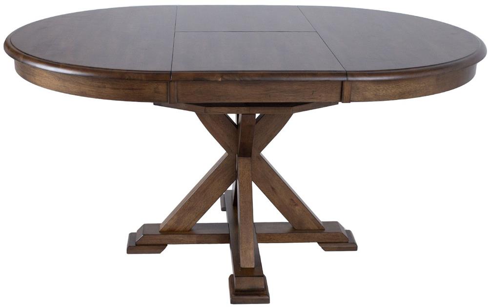 Kitchen Table James | size: Length: 106cm, Width: 152cm, Height: 76cm, Diameter: 106cm | color: Brown | image: 4 | variant: 1016775