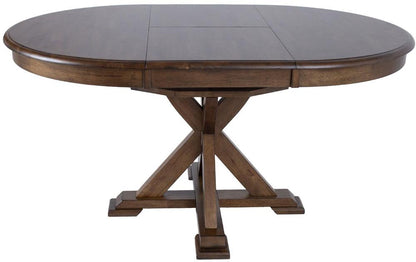 Kitchen Table James | size: Length: 106cm, Width: 152cm, Height: 76cm, Diameter: 106cm | color: Brown | image: 4 | variant: 1016775