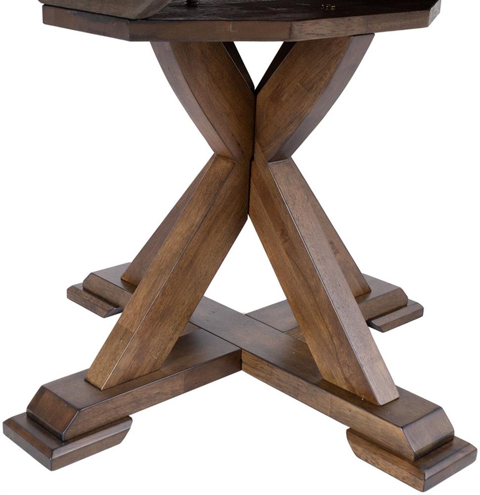 Kitchen Table James | size: Length: 106cm, Width: 152cm, Height: 76cm, Diameter: 106cm | color: Brown | image: 5 | variant: 1016775