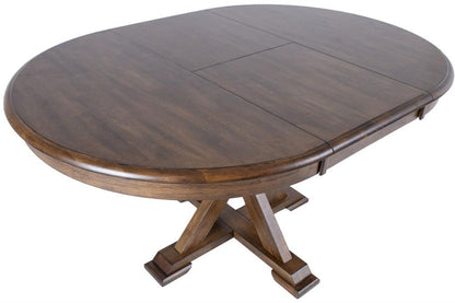 Kitchen Table James | size: Length: 106cm, Width: 152cm, Height: 76cm, Diameter: 106cm | color: Brown | image: 6 | variant: 1016775