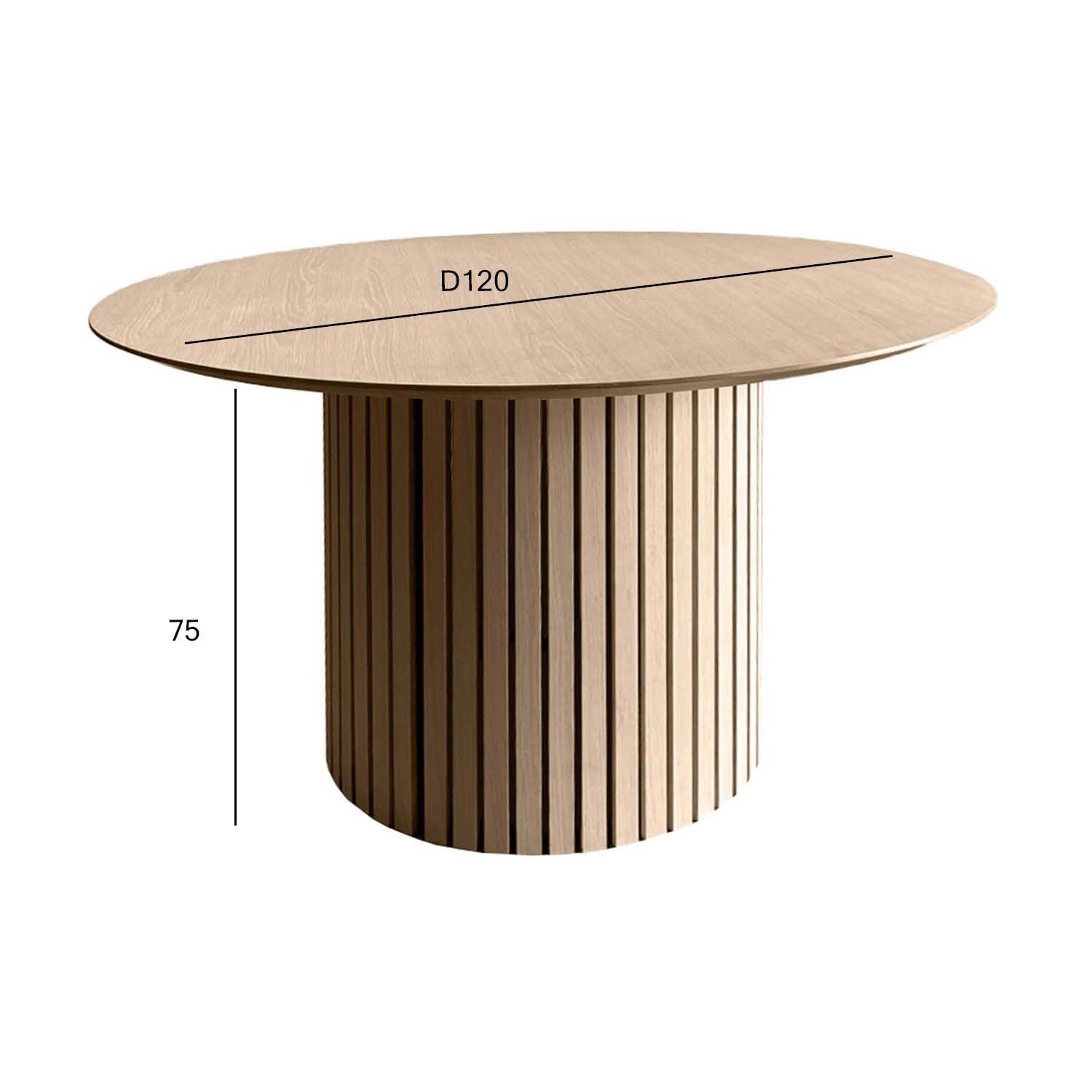 Kitchen Table Linley 1 | size: Length: 120cm, Width: 120cm, Height: 75cm, Diameter: 120cm | color: Beige | image: 1 | variant: 1017889