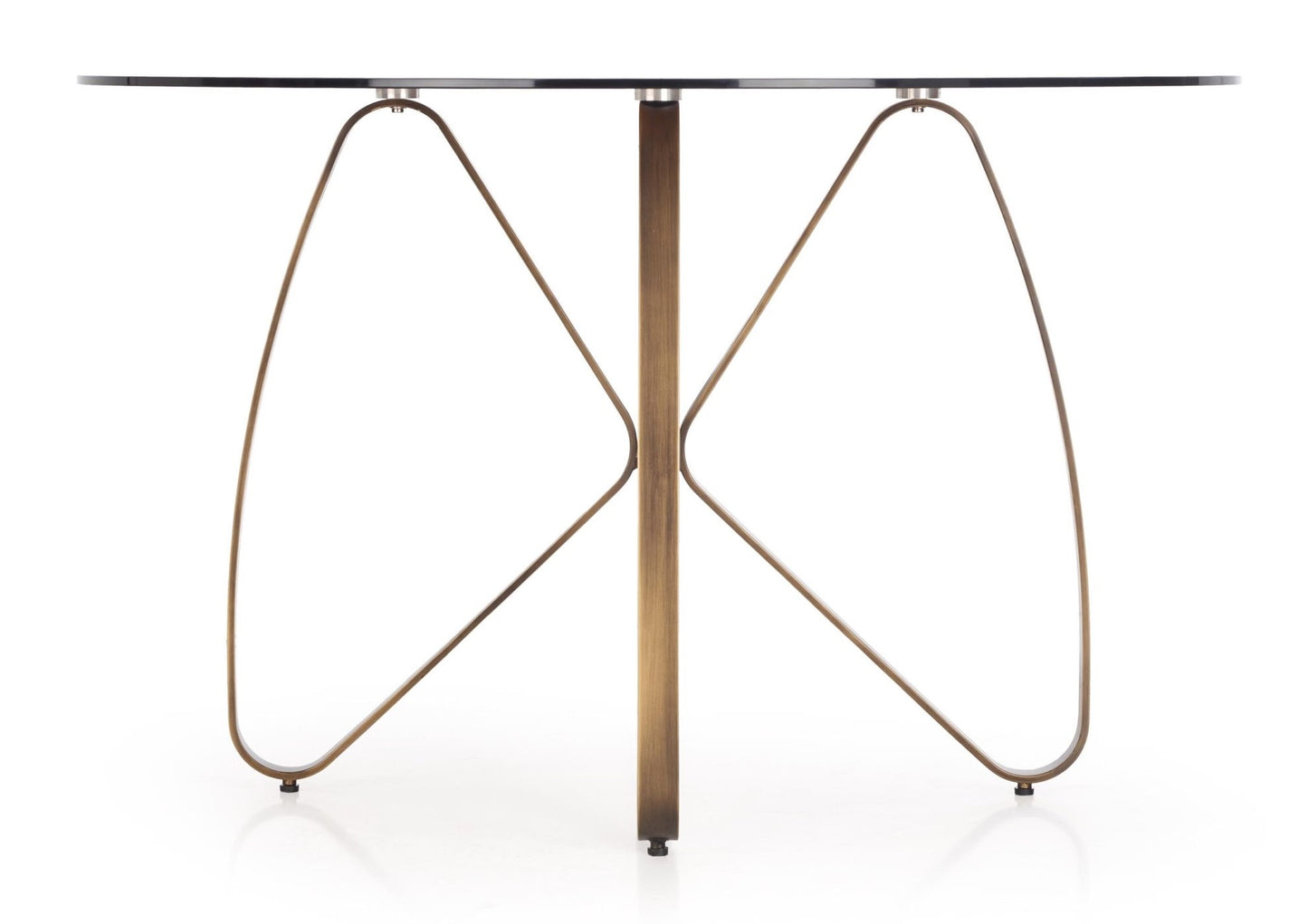 Kitchen Table Lungo | size: Length: 120cm, Width: 120cm, Height: 76cm, Diameter: 120cm | color: Brown/Transparent | image: 2 | variant: 1011252