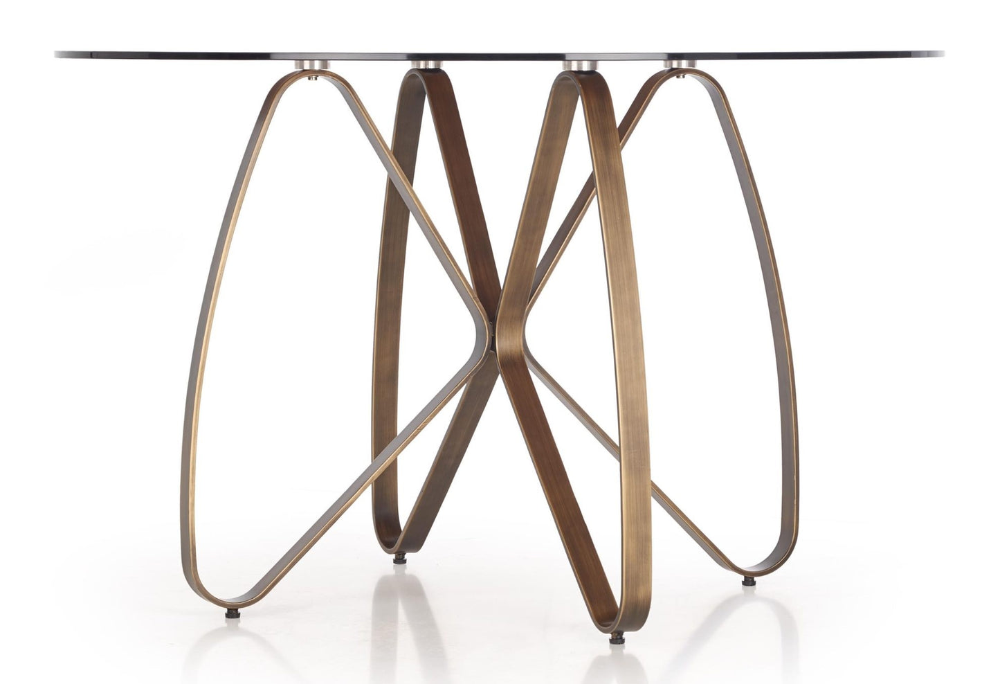 Kitchen Table Lungo | size: Length: 120cm, Width: 120cm, Height: 76cm, Diameter: 120cm | color: Brown/Transparent | image: 4 | variant: 1011252