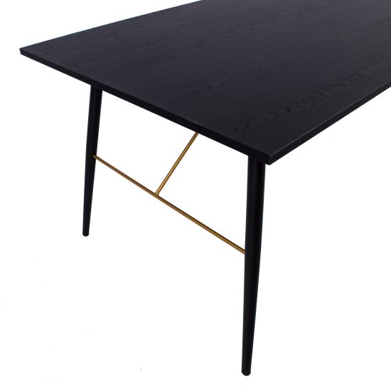 Kitchen Table Luxembourg | size: Length: 90cm, Width: 160cm, Height: 75cm | color: Black | image: 5 | variant: 1012011