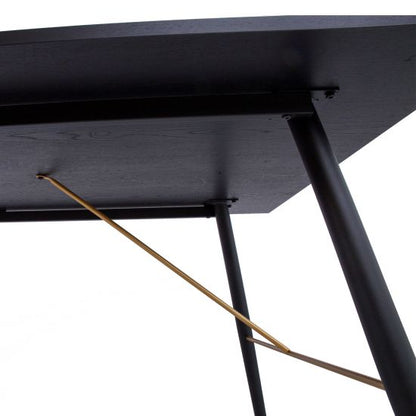 Kitchen Table Luxembourg | size: Length: 90cm, Width: 160cm, Height: 75cm | color: Black | image: 6 | variant: 1012011