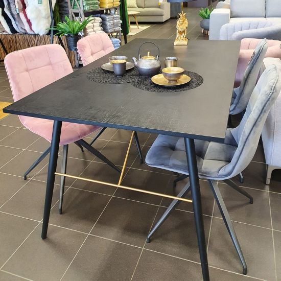 Kitchen Table Luxembourg | size: Length: 90cm, Width: 160cm, Height: 75cm | color: Black | image: 8 | variant: 1012011