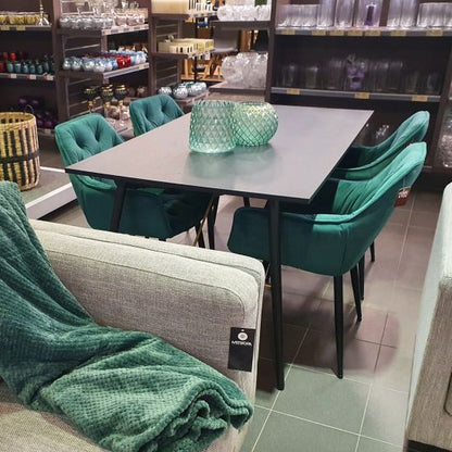 Kitchen Table Luxembourg | size: Length: 90cm, Width: 160cm, Height: 75cm | color: Black | image: 9 | variant: 1012011