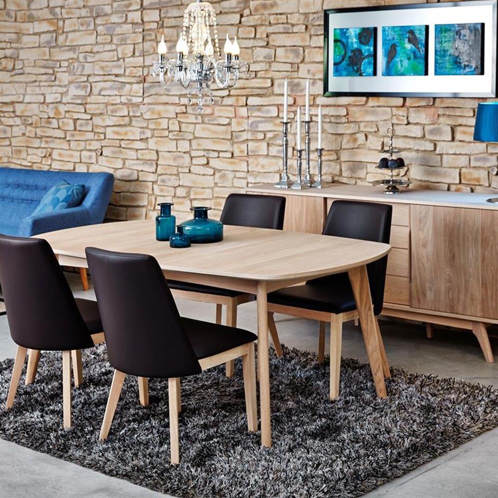 Kitchen Table Marte 1 | size: Length: 102cm, Width: 180cm, Height: 76cm | color: Oak | image: 3 | variant: 1016769