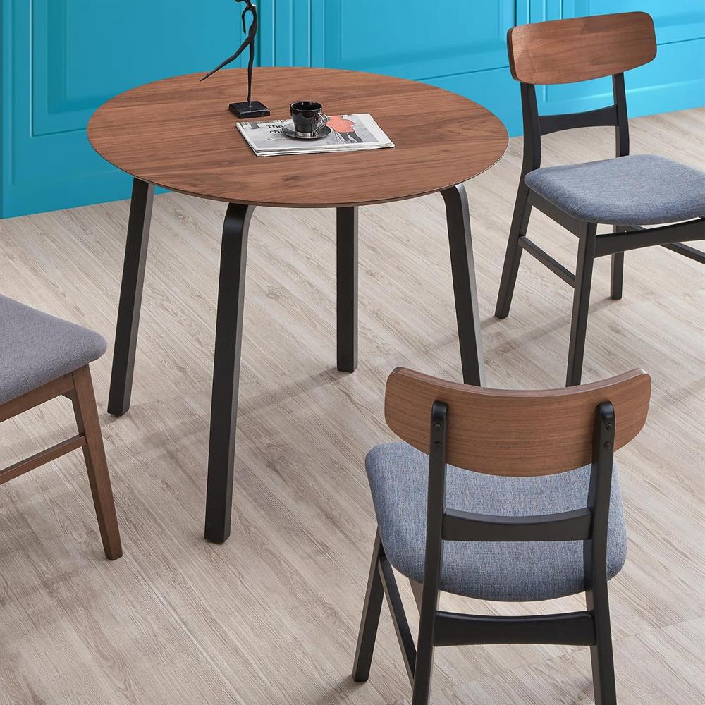 Kitchen Table Mia | size: Length: 90cm, Width: 90cm, Height: 75cm, Diameter: 90cm | color: Brown | image: 5 | variant: 1016767