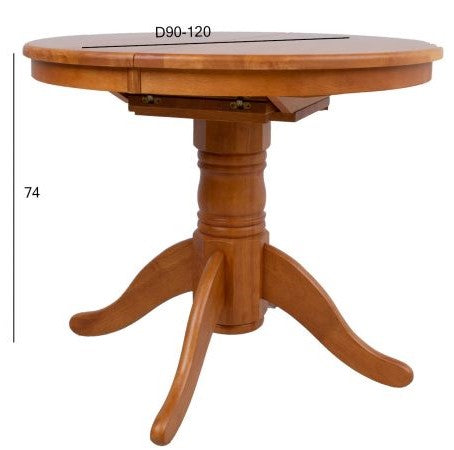 Kitchen Table Mix&Match 1 | size: Length: 90cm, Width: 120cm, Height: 74cm, Diameter: 90cm | color: Oak | image: 4 | variant: 1011995