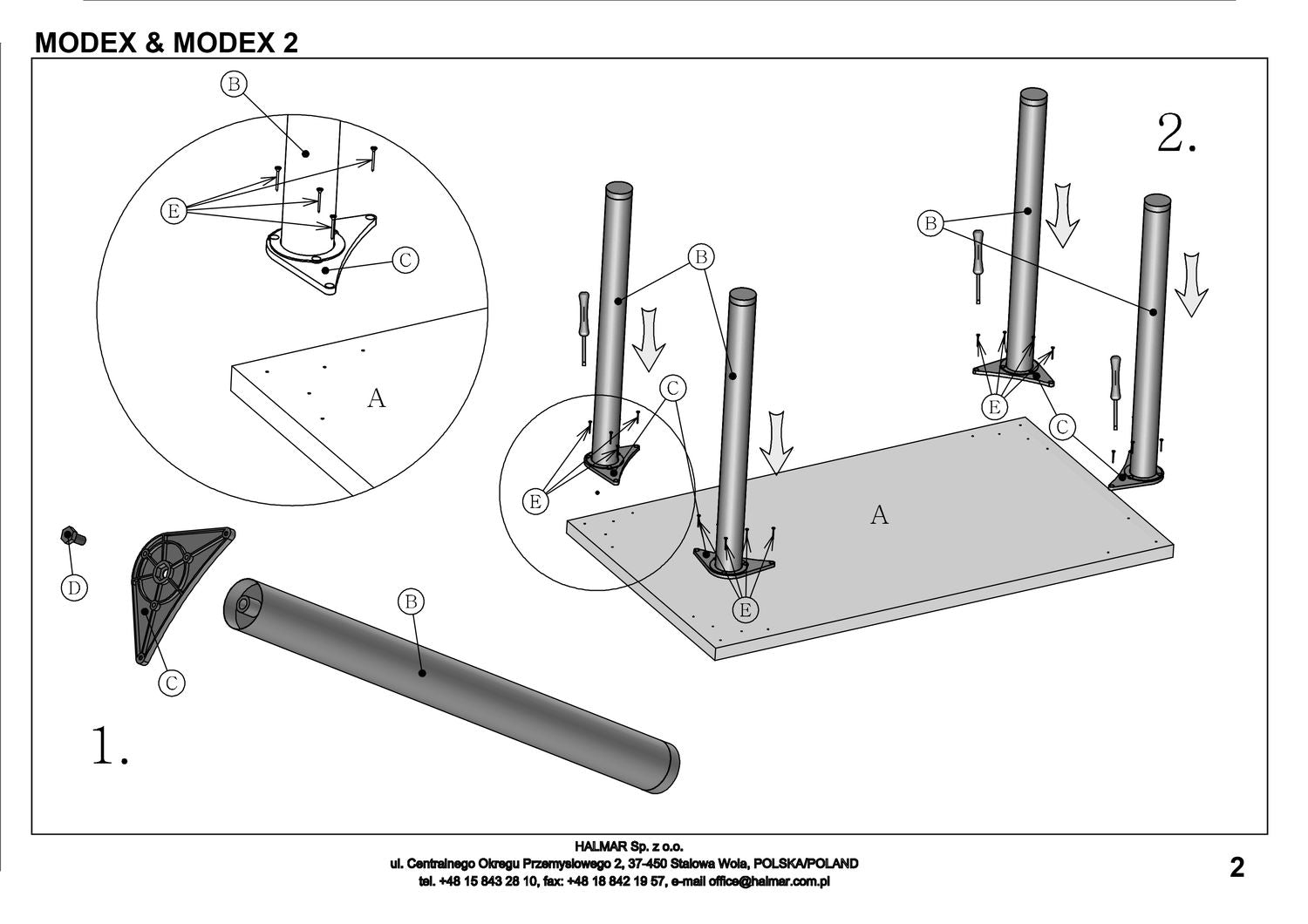 Kitchen Table Modex 2 | size: Length: 60cm, Width: 90cm, Height: 75cm | color: Black/Oak | image: 4 | variant: 1006457