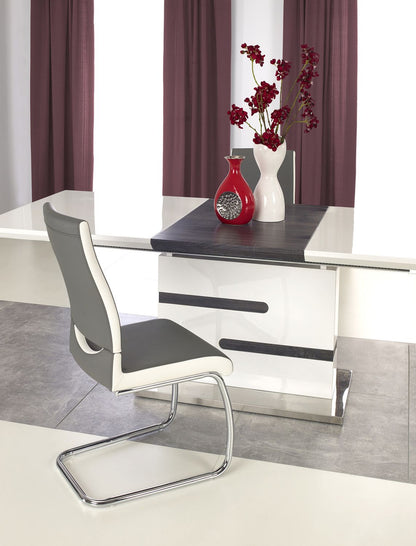 Kitchen Table Monaco | size: Length: 90cm, Width: 220cm, Height: 76cm | color: White/Grey | image: 4 | variant: 1011285