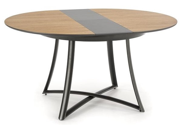 Kitchen Table Moretti | size: Length: 118cm, Width: 148cm, Height: 76cm, Diameter: 118cm | color: Oak/Grey | image: 2 | variant: 1011273