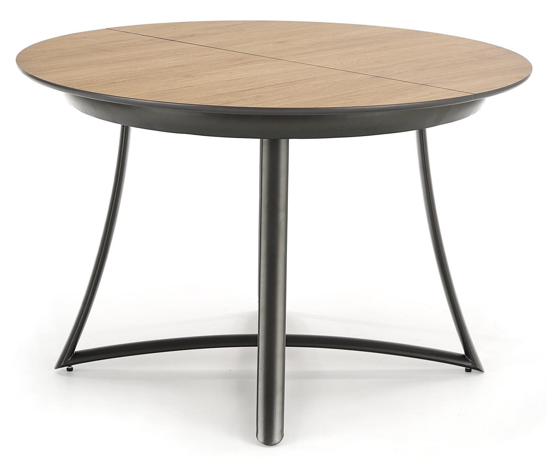 Kitchen Table Moretti | size: Length: 118cm, Width: 148cm, Height: 76cm, Diameter: 118cm | color: Oak/Grey | image: 4 | variant: 1011273
