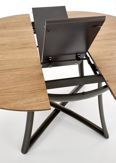 Kitchen Table Moretti | size: Length: 118cm, Width: 148cm, Height: 76cm, Diameter: 118cm | color: Oak/Grey | image: 7 | variant: 1011273
