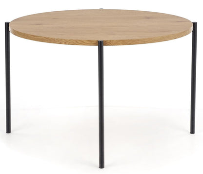 Kitchen Table Morgan | size: Length: 120cm, Width: 120cm, Height: 76cm, Diameter: 120cm | color: Black/Oak | image: 5 | variant: 1011213
