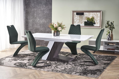 Kitchen Table Mortis | size: Length: 90cm, Width: 200cm, Height: 76cm | color: White/Grey | image: 4 | variant: 1013008