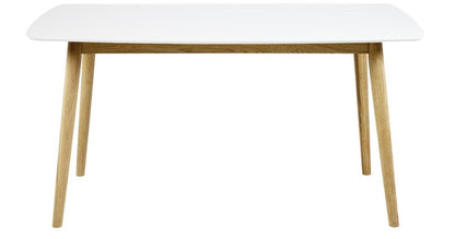 Kitchen Table Nagano 1 | size: Length: 80cm, Width: 150cm, Height: 75.5cm | color: White | image: 0 | variant: 1006491