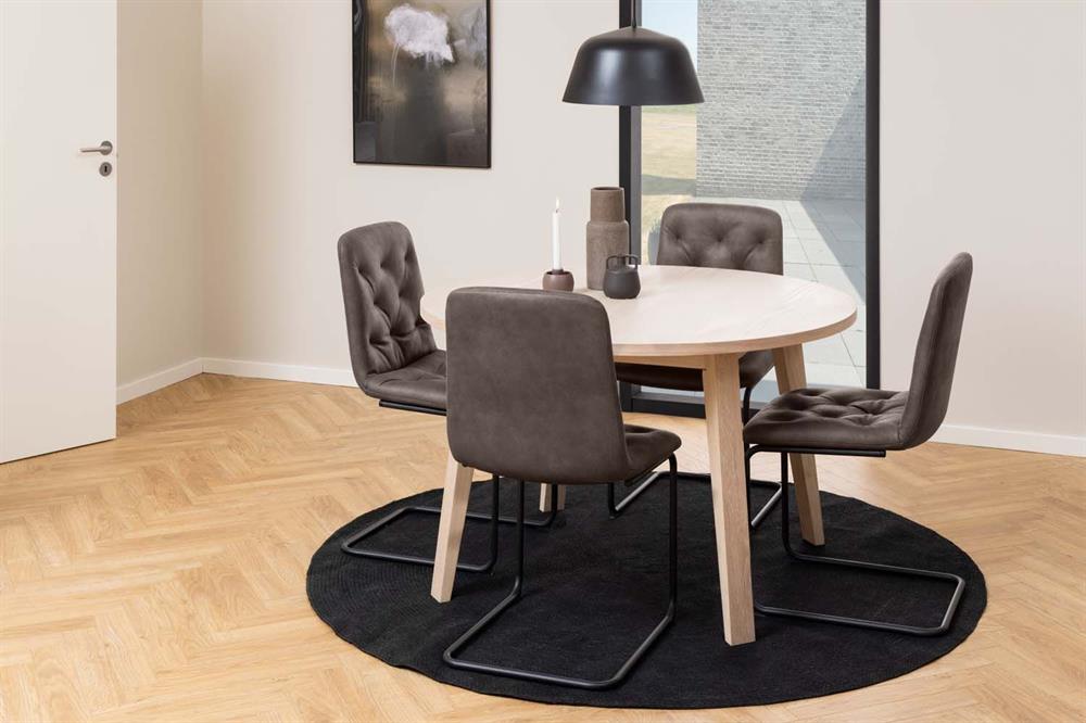 Kitchen Table Naples | size: Length: 120cm, Width: 120cm, Height: 75cm, Diameter: 120cm | color: Oak | image: 5 | variant: 1001526