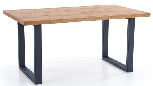 Kitchen Table Perez | size: Length: 90cm, Width: 250cm, Height: 76cm | color: Black/Oak | image: 1 | variant: 1011303