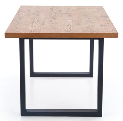 Kitchen Table Perez | size: Length: 90cm, Width: 250cm, Height: 76cm | color: Black/Oak | image: 6 | variant: 1011303
