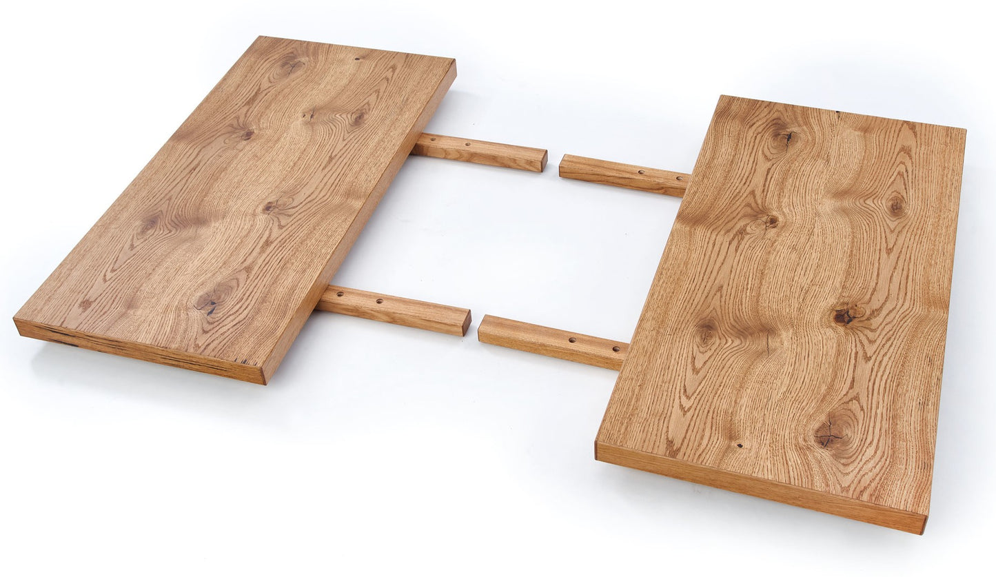 Kitchen Table Perez | size: Length: 90cm, Width: 250cm, Height: 76cm | color: Black/Oak | image: 9 | variant: 1011303