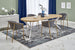 Kitchen Table Peroni | size: Length: 100cm, Width: 250cm, Height: 75cm, Diameter: 100cm | color: White/Oak | image: 1 | variant: 1006465