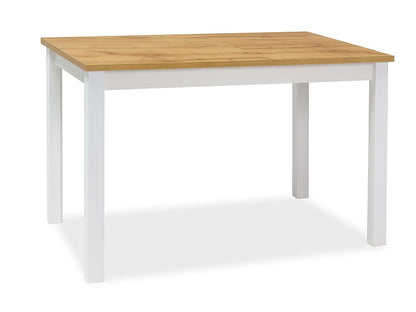 Kitchen Table Poole | size: Length: 60cm, Width: 100cm, Height: 75cm | color: White/Oak | image: 1 | variant: 1004293