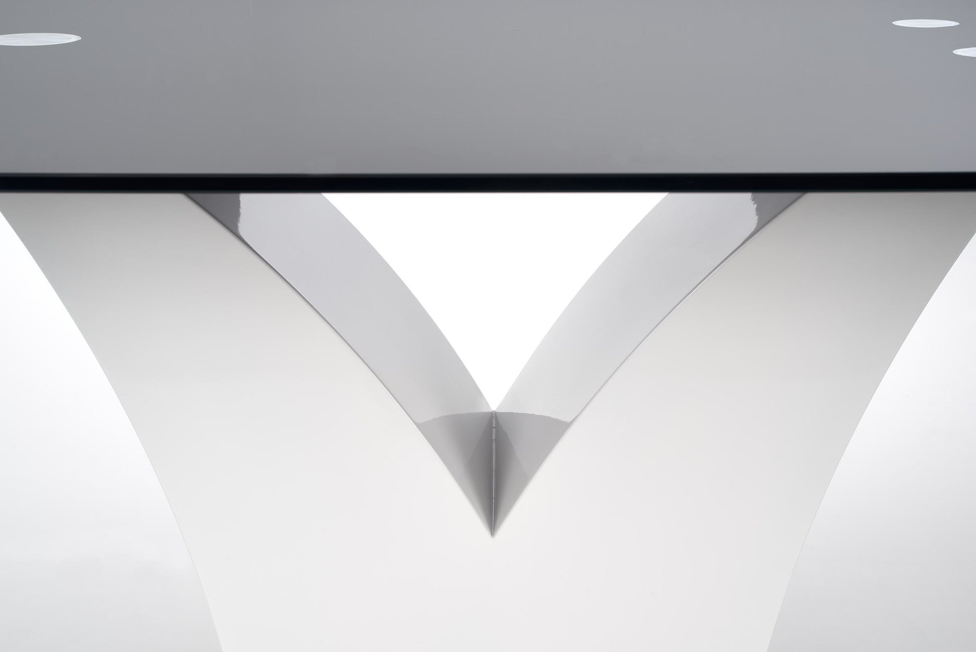 Kitchen Table Porth | size: Length: 90cm, Width: 160cm, Height: 76cm | color: White/Black | image: 3 | variant: 1006820