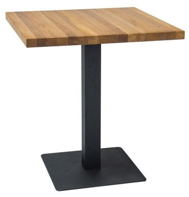 Kitchen Table Puro | size: Length: 60cm, Width: 60cm, Height: 76cm | color: Black/Oak | image: 1 | variant: 1006640