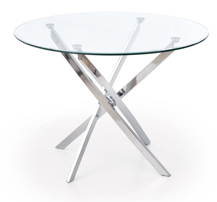 Kitchen Table Raymond | size: Length: 100cm, Width: 100cm, Height: 73cm, Diameter: 100cm | color: Transparent/Grey | image: 0 | variant: 1006441