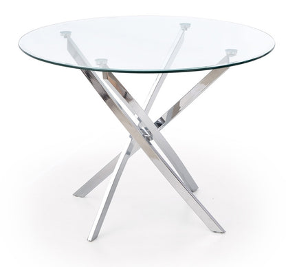 Kitchen Table Raymond | size: Length: 100cm, Width: 100cm, Height: 73cm, Diameter: 100cm | color: Transparent/Grey | image: 0 | variant: 1006441