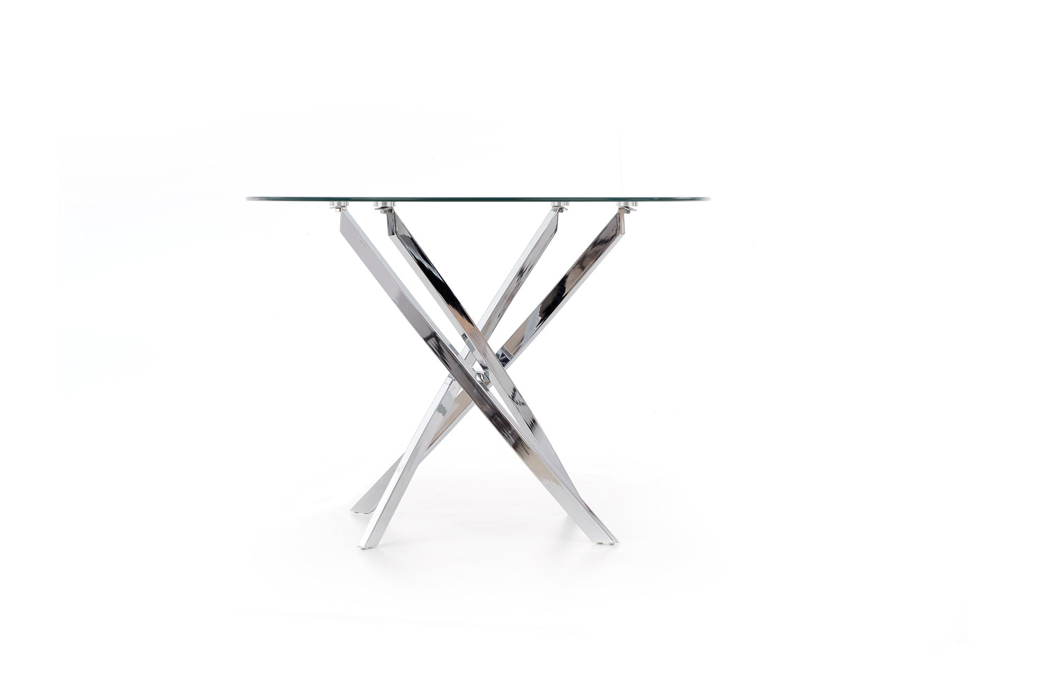 Kitchen Table Raymond | size: Length: 100cm, Width: 100cm, Height: 73cm, Diameter: 100cm | color: Transparent/Grey | image: 2 | variant: 1006441