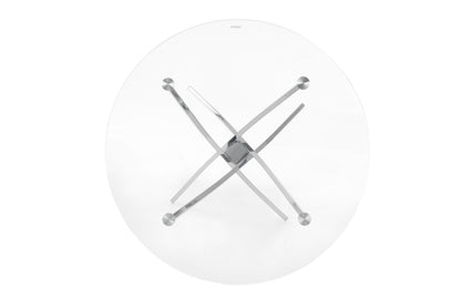 Kitchen Table Raymond | size: Length: 100cm, Width: 100cm, Height: 73cm, Diameter: 100cm | color: Transparent/Grey | image: 3 | variant: 1006441