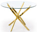 Kitchen Table Raymond | size: Length: 100cm, Width: 100cm, Height: 73cm, Diameter: 100cm | color: Transparent/Oak | image: 1 | variant: 1006440