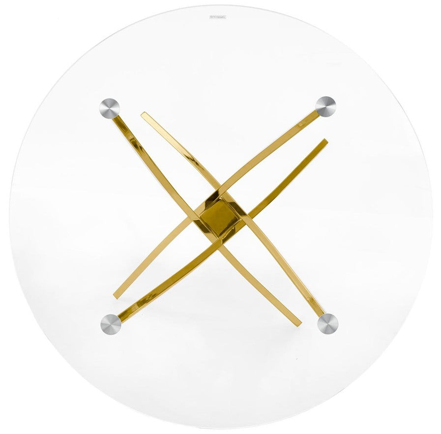 Kitchen Table Raymond | size: Length: 100cm, Width: 100cm, Height: 73cm, Diameter: 100cm | color: Transparent/Oak | image: 3 | variant: 1006440