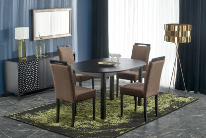 Kitchen Table Ringo | size: Length: 102cm, Width: 142cm, Height: 76cm, Diameter: 102cm | color: Black | image: 1 | variant: 1006392