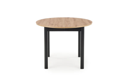 Kitchen Table Ringo | size: Length: 102cm, Width: 142cm, Height: 76cm, Diameter: 102cm | color: Black/Oak | image: 4 | variant: 1006393